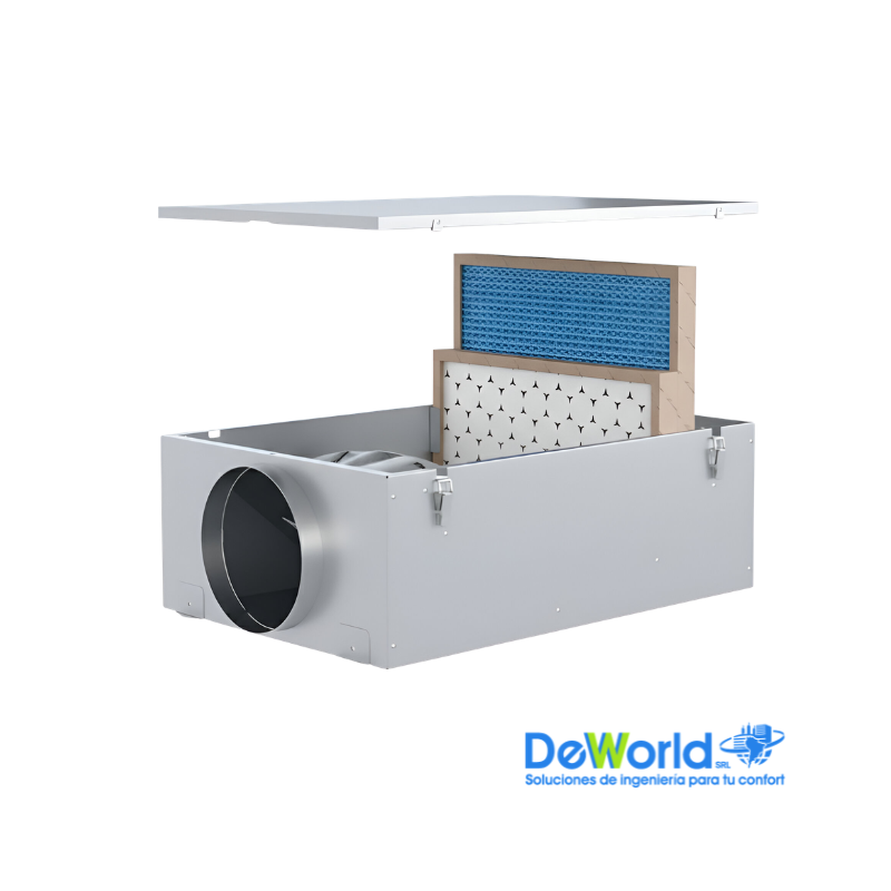 Extractor SICFLUX, FH 315 para Filtros F7, F8, F9, 2048m3/h, Presión: 55mmca, 230VAC 50Hz, Ind. Brasil