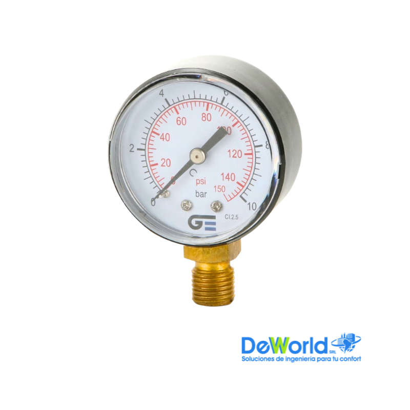 Manómetro Radial, 1/4"BSP, 0 - 16 bar, Genebre
