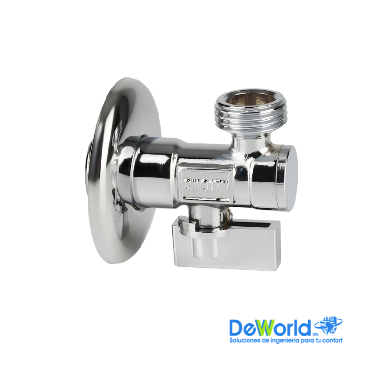 Válvula de escuadra con filtro 1/2"x1/2", Genebre