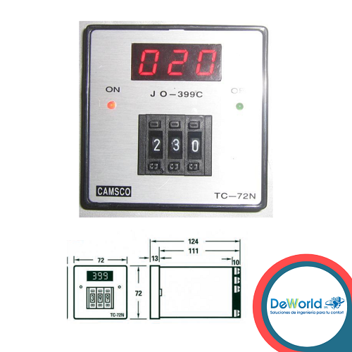 Controlador de temperatura CSC 0-900 C &quot;K&quot; TC 72N