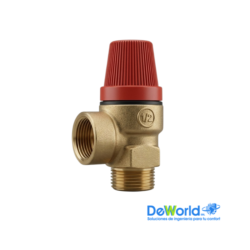 Válvula de seguridad 3Bar H-M de 1/2" en Bronce CALEFFI, Ind. IT