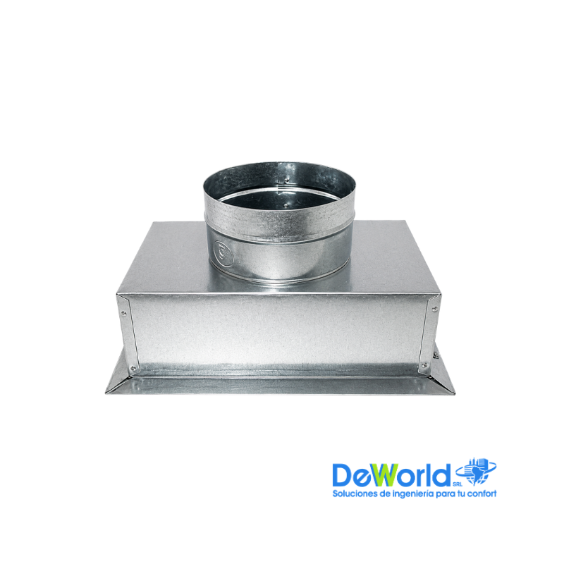 C-Box HVAC – Plenum techo Caja 250 x 250mm x 8"- conector
