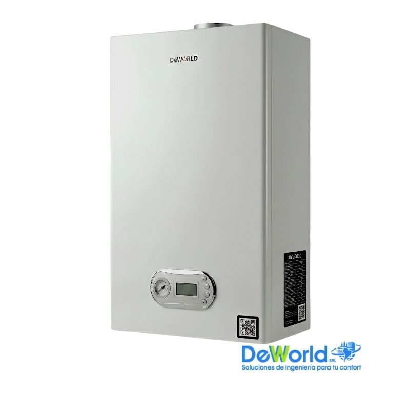 Caldera Mixta DEWORLD de 36kW, Cámara Estanca Tiro Forzado GN / GLP  