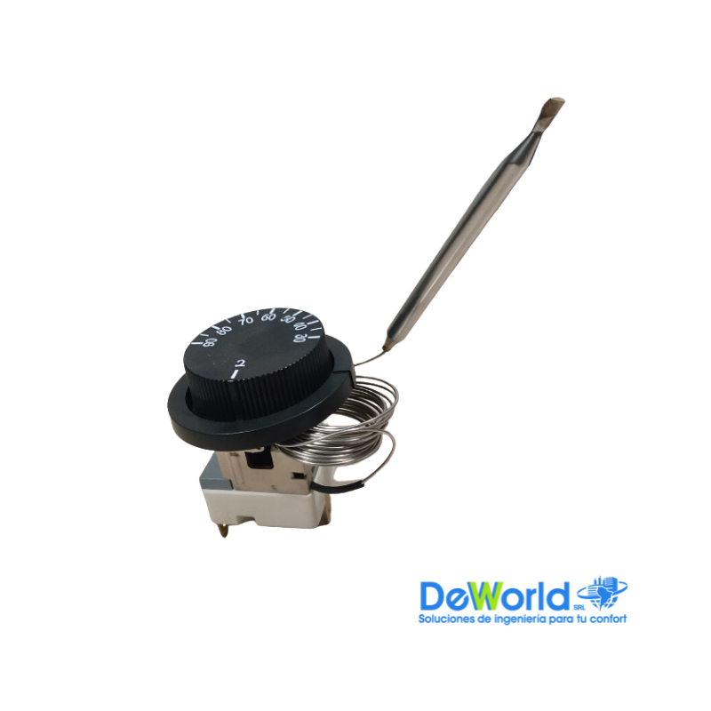 Termostato Capilar  30°C - 90°C, con termocupla, Ind. Cn