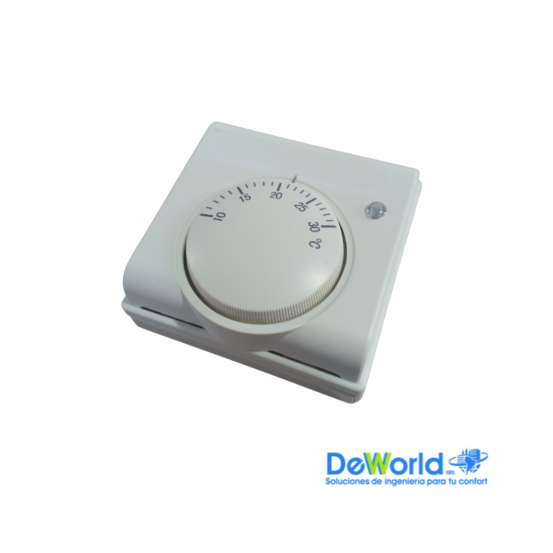 Termostato de Ambiente Tipo Perilla 220VAC, 50Hz para Suelo Radiante