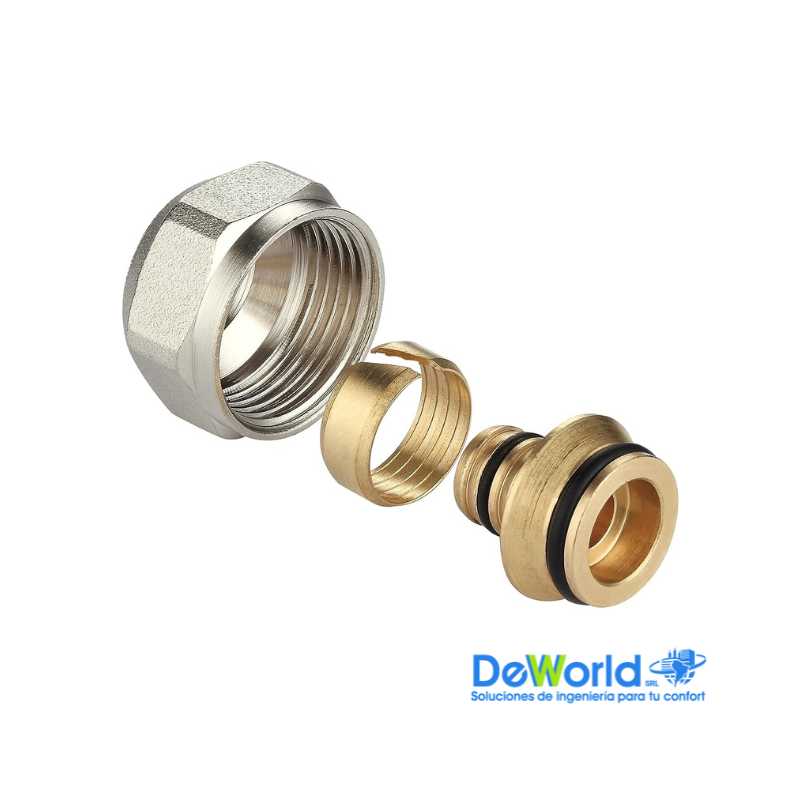Eurocono a compresión 3/4" para tubería 1620 (20mm)