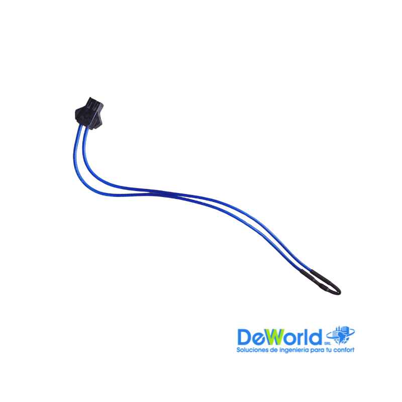 Sensor de Temperatura con Conector Negro de Dos Cables