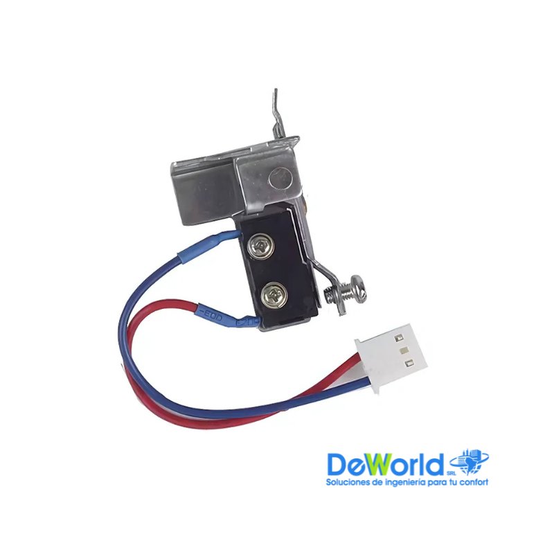 Microinterruptor con Soporte Metálico y Tornillo de Dos Cables, Un Conector JST XH Macho de Tres Pines para Calentador de Agua a Gas de 2 Cables