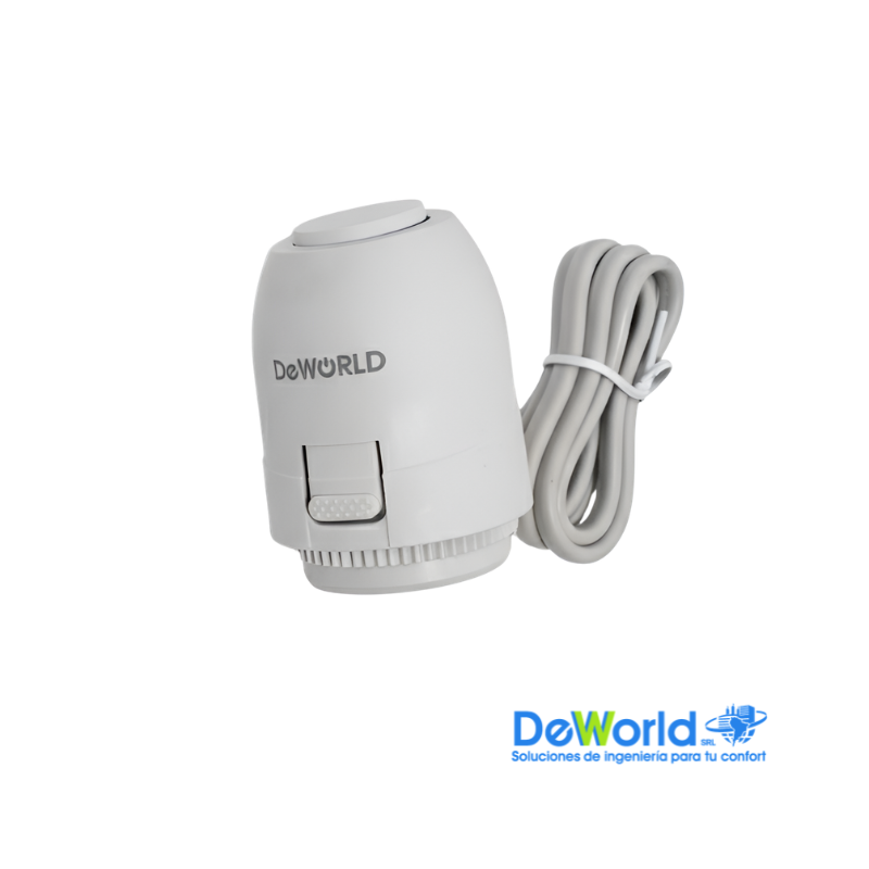 Thermoactuador Eléctrico - Cabezal Electrotérmico Modelo H7002 DEWORLD, Ind. Asia