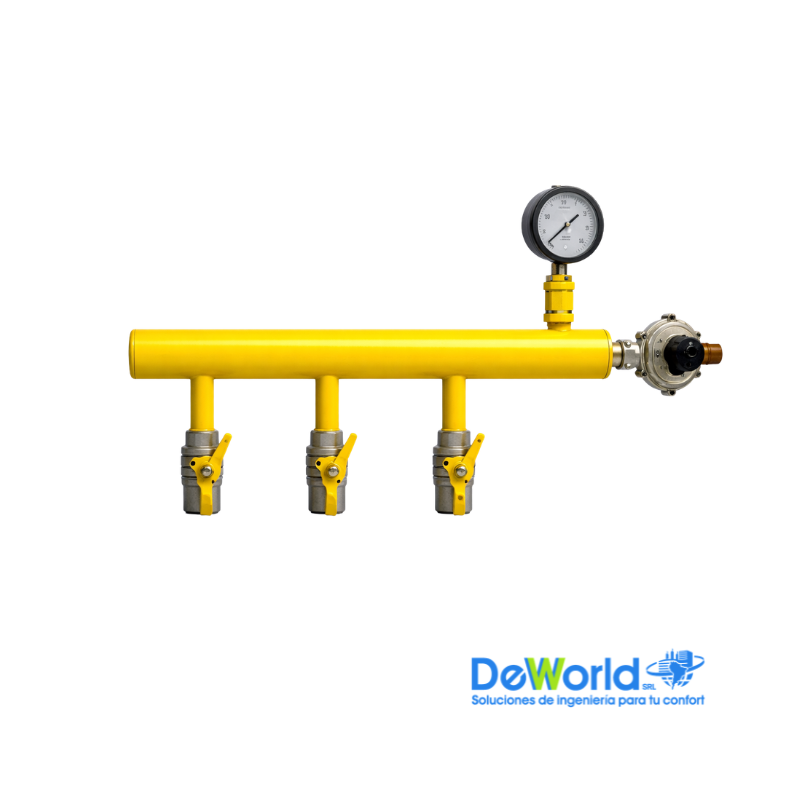 Manifold 3 Válvulas AG para Gas