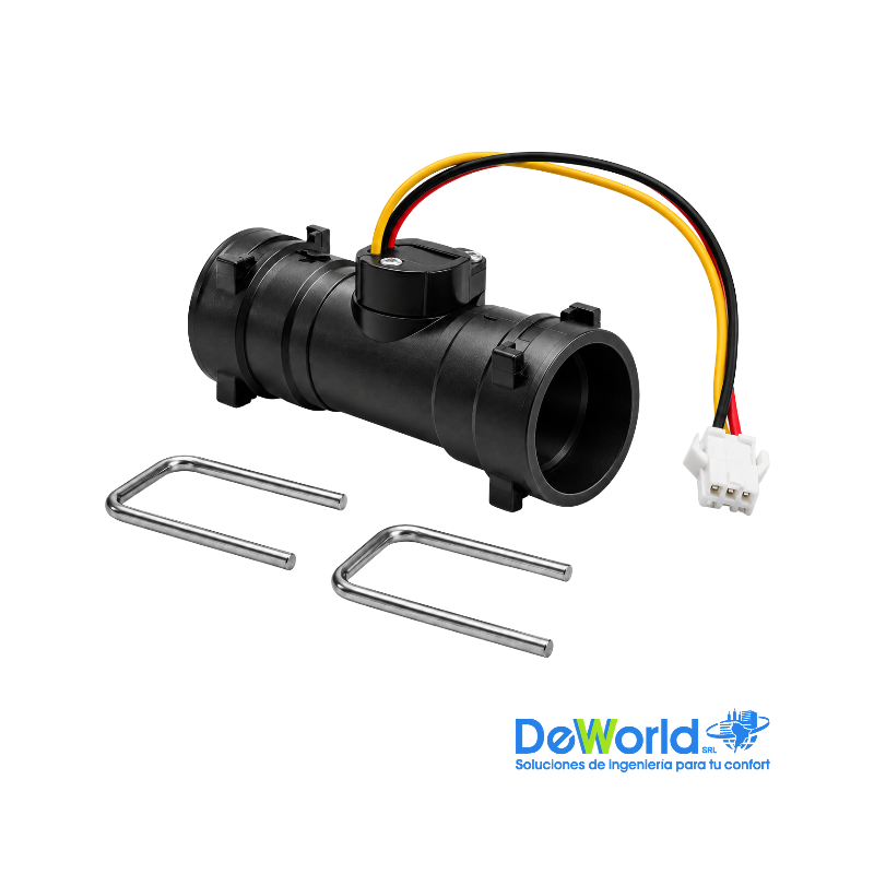 Sensor de flujo de agua H-H 1/2" x 21,5mm para calefónes DEWORLD 
