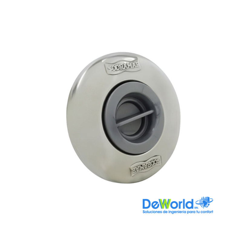 Aspiracion ABS/INOX 2" PRACTIC P/Piscina C/aro (Canopla) tubo 50mm, Ind. BR