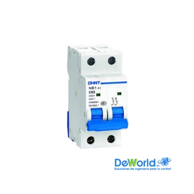 Disyuntor termomagnetico 2P, 6KA, 63 A