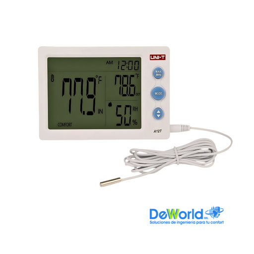 [A12T] Medidor de Temperatura y Humedad UNI-T, A12T, Ind. CN