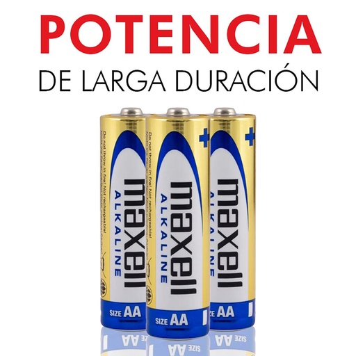 Baterías Alkalinas AA, Maxell