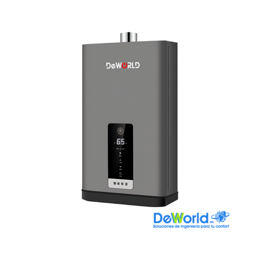 [JSQ-16LP] Calefón DEWORLD Tiro Forzado 16 L/min con Bomba Presurizadora Integrada