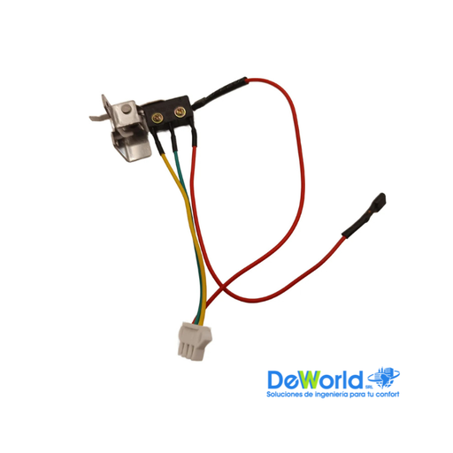 [85S27] Microinterruptor Con Soporte Metálico de Cuatro Cables, Dos Terminales Eléctricos Hembra, Un Conector SM de Tres Pines para Calentador de Agua a Gas