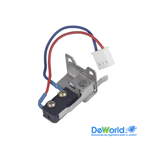 [85S08] Microinterruptor con Soporte Metálico de Dos Cables, Un Conector JST XH Macho de Tres Pines para Calentador de Agua a Gas