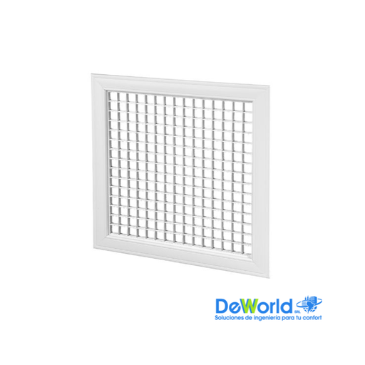 [R1D200X200] Rejilla de extracción doble deflexión sin damper 1 dirección 200X200 (8"x8") L-RA  