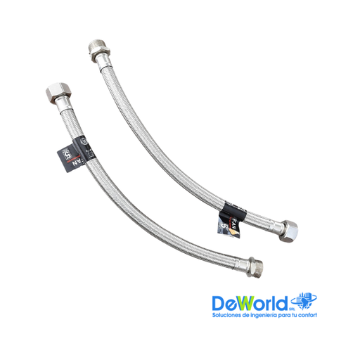 [100104] Chicotillo de Acero Inoxidable Flexible IFAN H-M de 3/4" (60 cm) para Agua