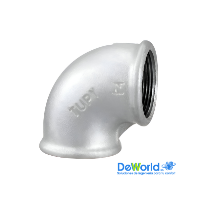 [040107] Codo de 90° de Acero Galvanizado H-H de 1/2"