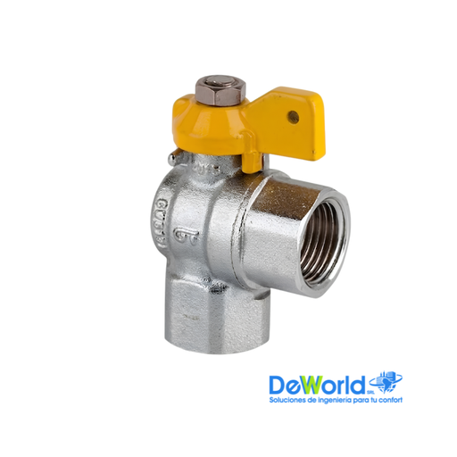 [3570 04] Válvula esfera escuadra gas H-H 1/2", Genebre