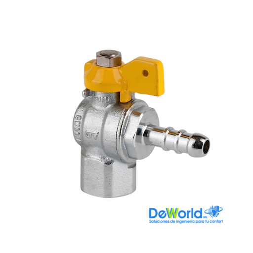 [3560 04] Válvula esfera escuadra gas M-Terminal 1/2", Genebre
