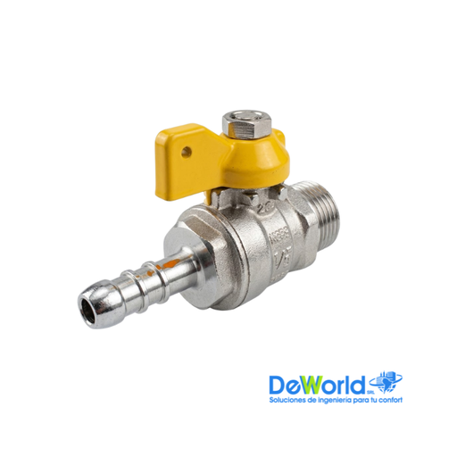 [3525 04] Válvula esfera recta gas M-Terminal 1/2", Genebre